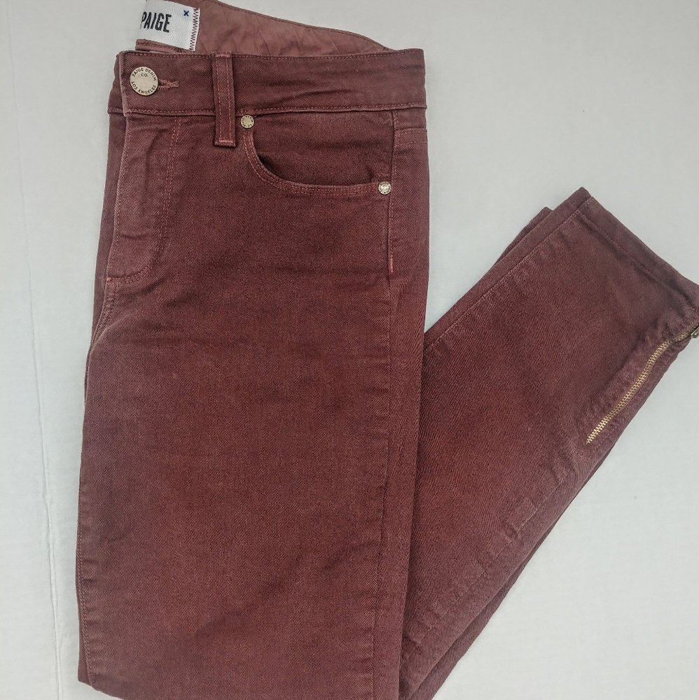 PAIGE Hoxton Ultra Skinny Ankle Zip Jeans size 26